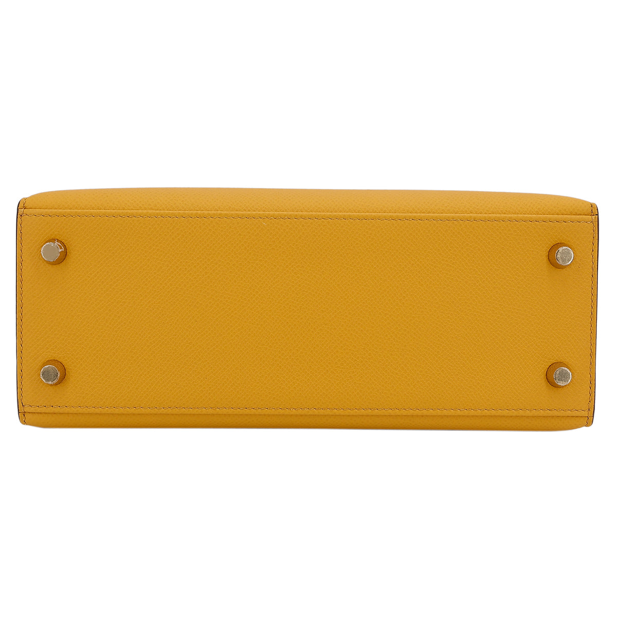 HERMÈS KELLY HANDBAG IN JAUNE AMBRE EPSOM LEATHER SIZE 25