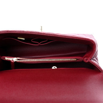CHANEL LIZARD EMBOSSED QUILTED SMALL HANDBAG IN BURGUNDY