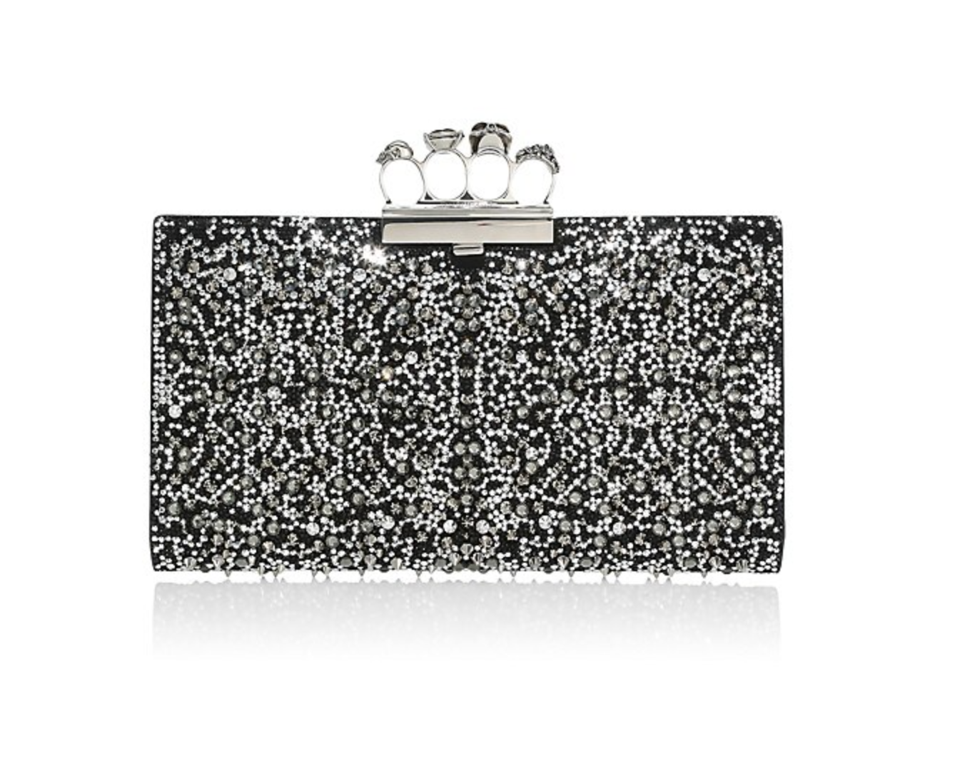 ALEXANDER MCQUEEN FOUR-RING STUD CLUTCH