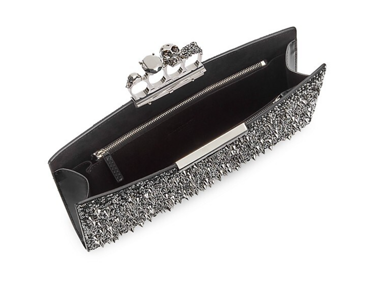 ALEXANDER MCQUEEN FOUR-RING STUD CLUTCH