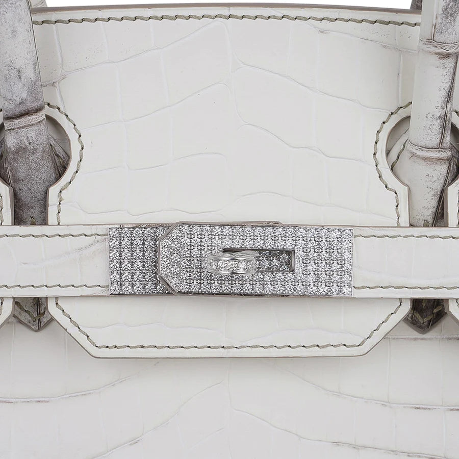 HERMÈS RARE HIMALAYA CROCODILE BIRKIN SIZE 30