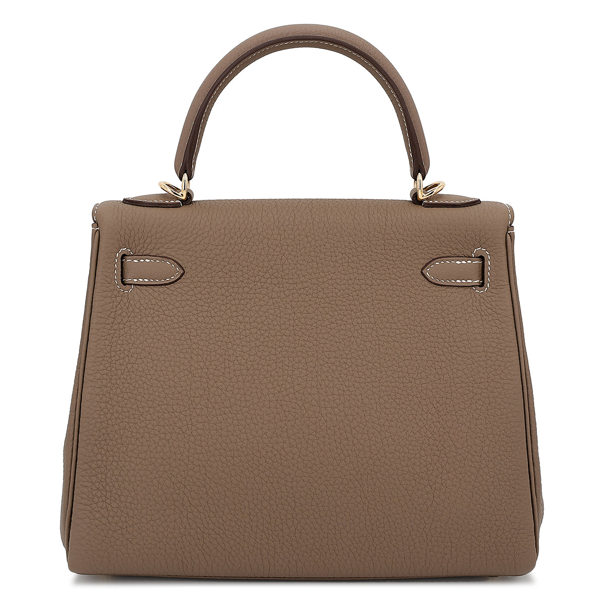 HERMÈS KELLY HANDBAG IN ETOUPE AND TOGO LEATHER