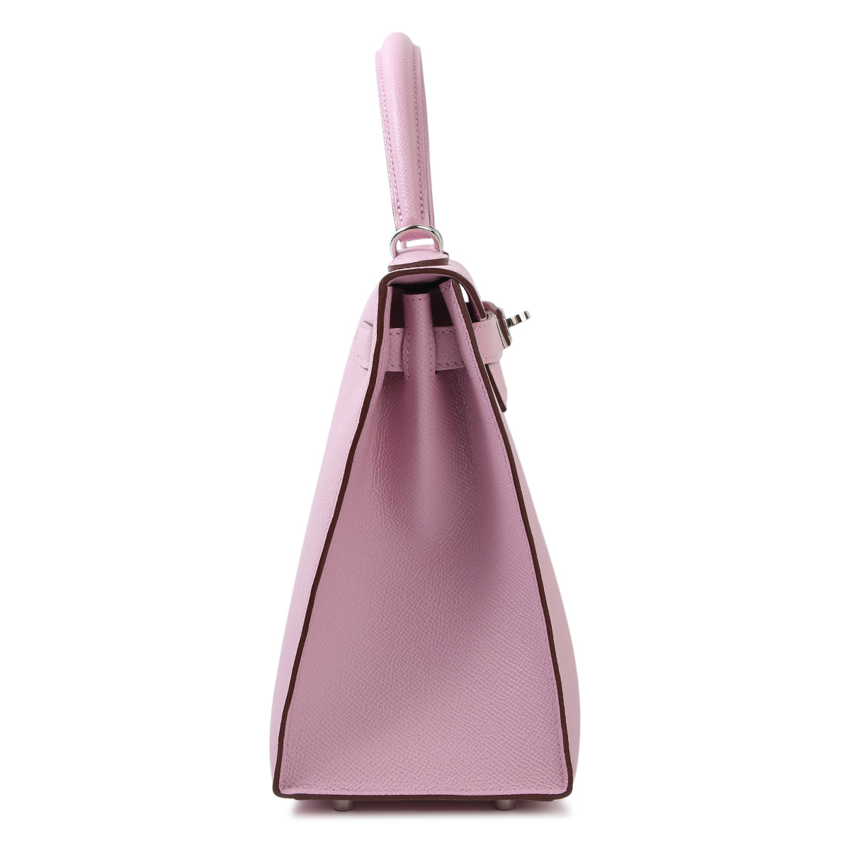 HERMÈS KELLY HANDBAG IN MAUVE SYLVESTRE EPSOM LEATHER