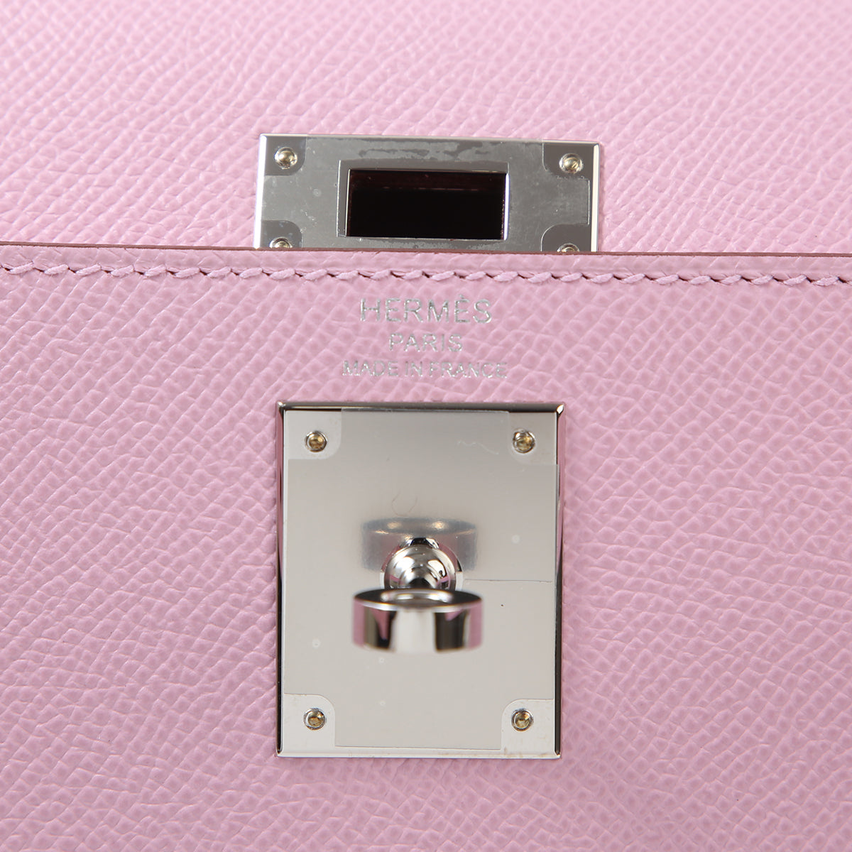 HERMÈS KELLY HANDBAG IN MAUVE SYLVESTRE EPSOM LEATHER