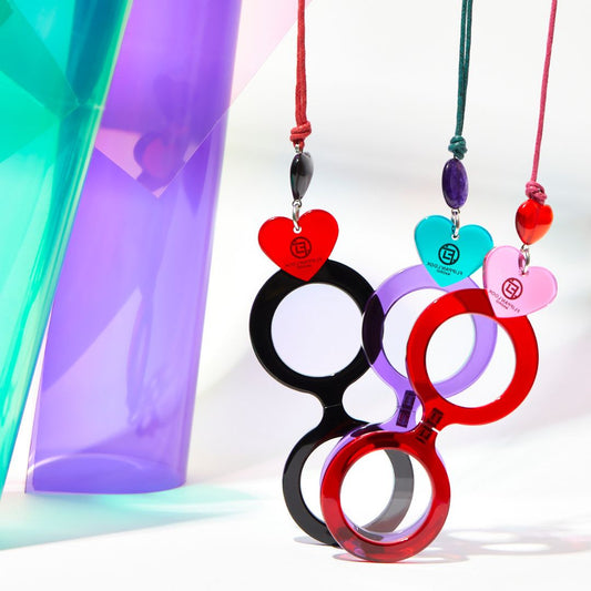 Black/Red Heart - HIGH FASHION READING GLASSES