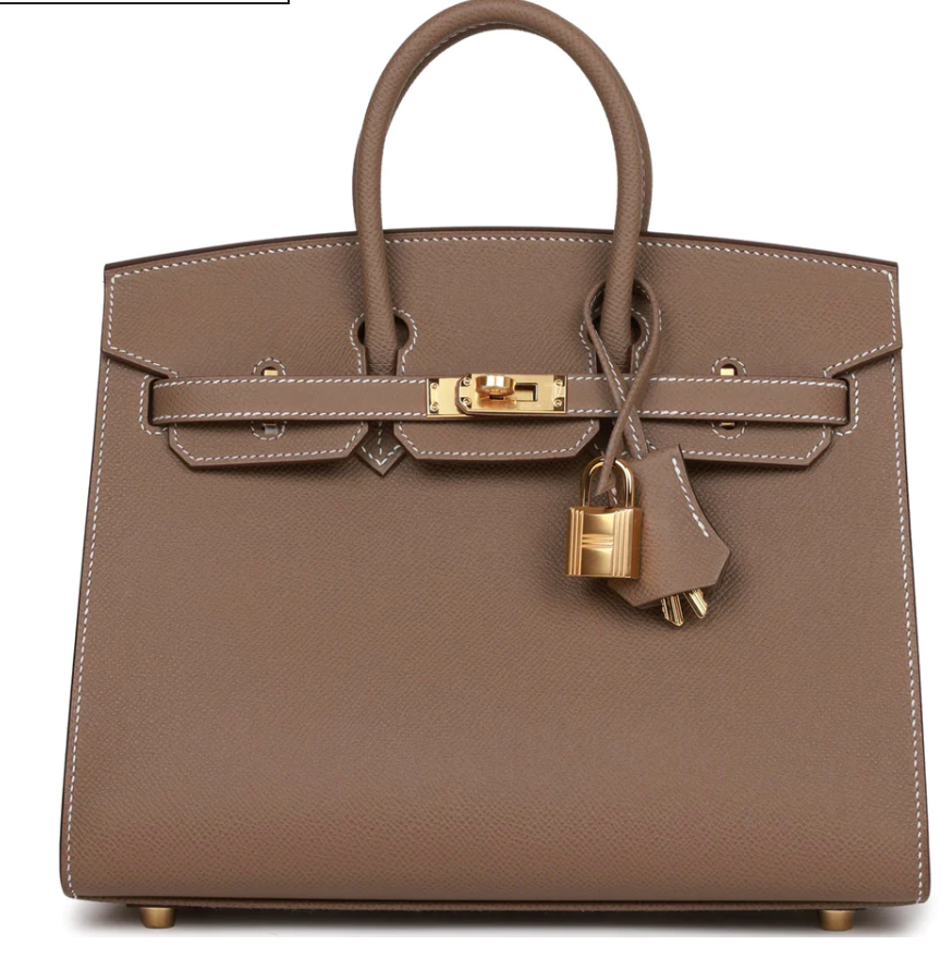 HERMÈS BIRKIN SELLIER IN ETOUPE SIZE 25